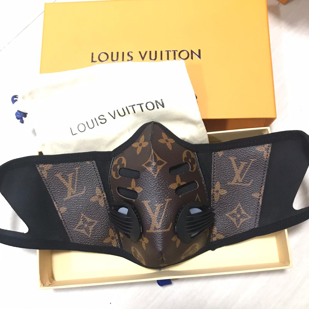 Luxurious LV Face Mask- CLASSIC BROWN WITH FILTERS - Mikaaa sunlight